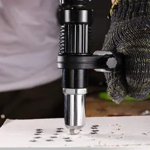 Electric Rivet Machine Adapter, Handheld Rivet Machine Adapter for Electric Drill, Black Drill Bit Adapter, Practical Power Tool Accessories for Daily Project Needs, Hand Tools