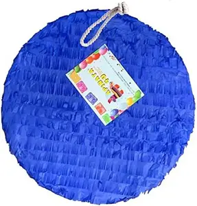 APINATA4U 16” Royal Blue Round Flat Pinata - Perfect Canvas for DIY Decorating, Ideal for Blue-Themed Birthday Parties - Unleash Your Creativity!