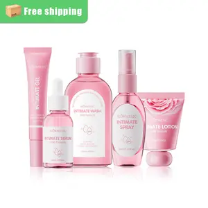 Kormesic Intimate Area Care Essential Kit for PH Balance Freshness Daily Care Comfort Foam Cleanser 130ml Soothing Gel 20g Refreshing Spray 50ml Serum 30ml Hydrating Lotion 30g Moisturizing Feminine Hygiene Products