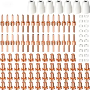 Plasma Cutter Consumables Kit, High-Quality Nozzles and Electrodes, 110-Piece Set for CUT-40 CUT-50 Plasma Cutters, Precision Fit Torch Parts, Durable Tips for Enhanced Cutting Performance, Compatible with Multiple Torch Models