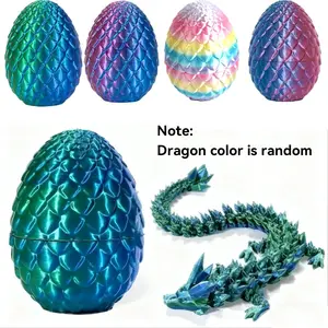 3D Printed Crystal Dragon Egg Figurine Toy, Anime Collectible, Fantasy Home Decor, Creative Gift for Fans, Unique Style