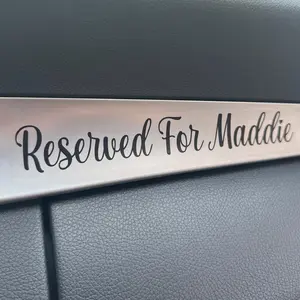 "Reserved for" Name Seat Decal for Car, Custom Name Decal, Relationship Sticker, Gift for Her, Gift for Him, Couples Gift