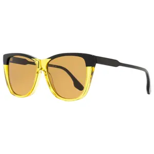Victoria Beckham VB639S Rectangular Sunglasses 006 Black-Champagne 57mm