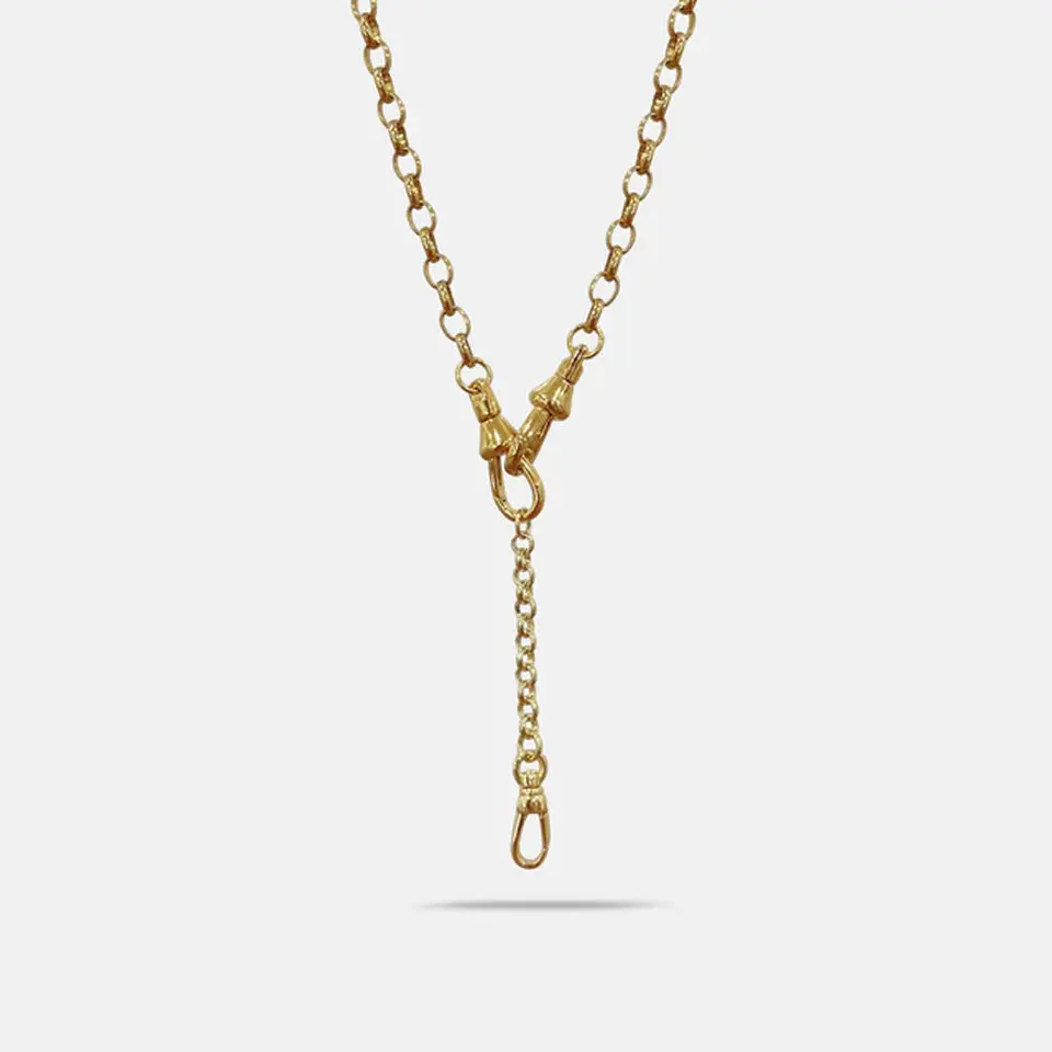 Rolo Charm Chain Lariat