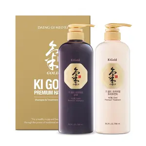 Daeng Gi Meo Ri Ki Gold Premium Haircare Set - 26.3 oz Shampoo & 26.3 oz Treatment (Blue Box), Scalp Care, Natural Extracts, Youth Support, Growth Boost, Hair Loss Prevention, Scalp Stimulant
