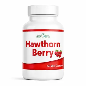 New Life Hawthorn Berry Extract 1000mg - 60 Veggie Capsules for Cardiovascular Health & Heart Support