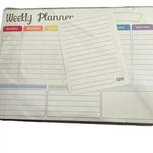 Magnetic Dry Erase Calendar Whiteboard Weekly Planner with Colorful Days for Easy Organization