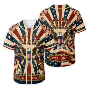 America 250th Anniversary Baseball Jersey, 1776–2026 Let Freedom Ring Patriotic Jersey, USA Independence Day Shirt, Semiquincentennial Fan Apparel