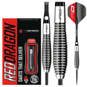 Red Dragon Darts Lethal Magic Steel Tip Darts Set - Ultimate Grip, Secure Hold, Durable Steel Tip Construction