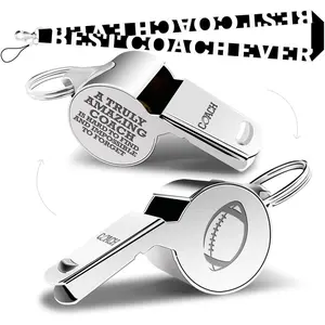 Whistle Football  Gifts Whistle for Coaches Teachers Whistle   Referee Lifeguard Loud Whistle for Men Women Teacher Referees  Coaches Whistle with Lanyard Cheer  .