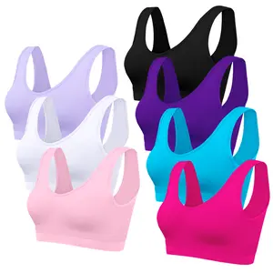 Women's Seamless Unlined Bra Wireless Solid Color No Pad Silky Smooth Touch Lightweight Comfort Lounge Bra Womenswear