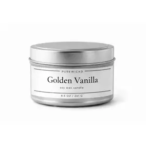 Golden Vanilla Tin Candle