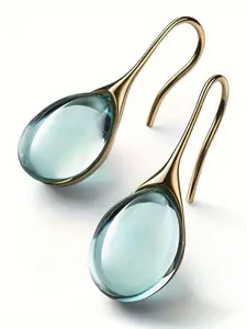 Vintage Teardrop Shaped Pendant Earrings, Dangle Earrings, Simple and Fashionable Earrings for Women & Men, Trendy All-Match & Exquisite Jewelry for Birthday Gift