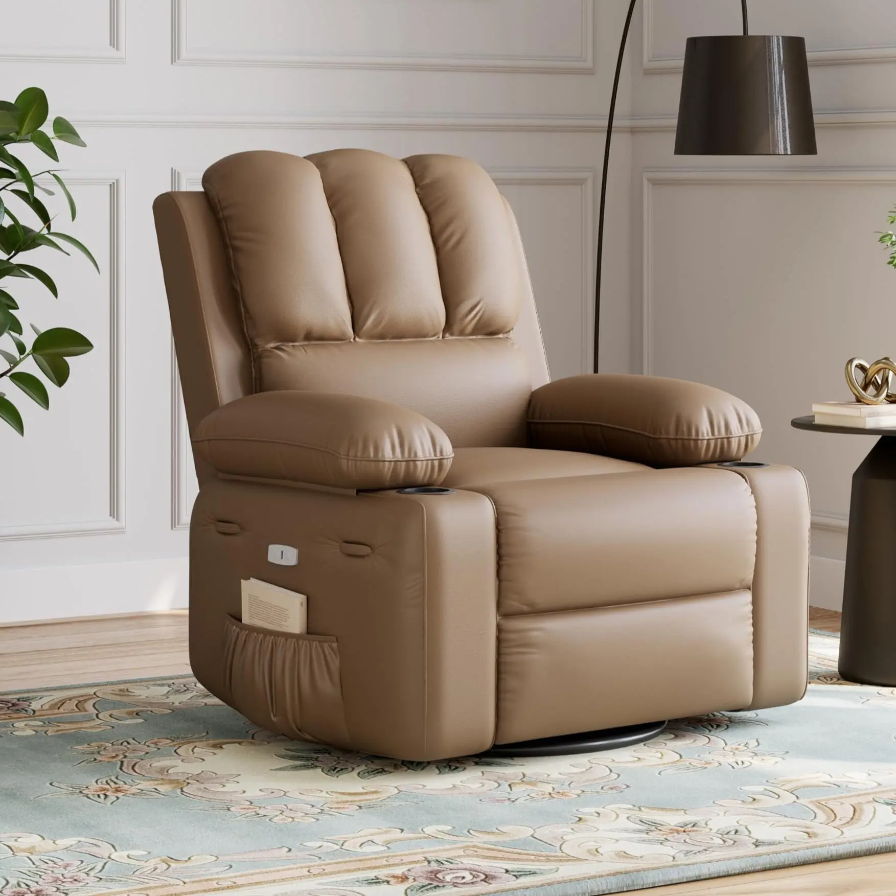 GARVEE Discover unparalleled comfort with the GARVEE 22'' Power Recliner Chair, designed for relaxation with electric rocking, USB charging, soothing vibrations, and heating, ideal for any living space.