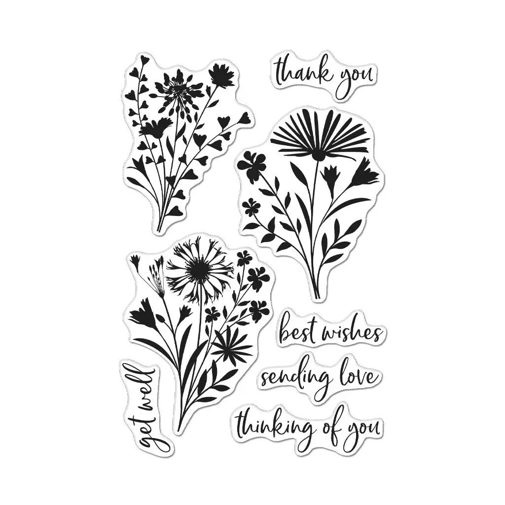 Floral Imprints Clear Stamp Set