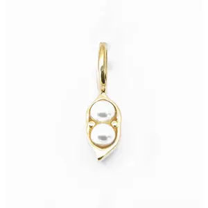 Pea Pod Charm - 2 Peas