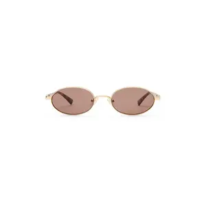 Le Specs Icicle Sunglasses in Bright Gold & Smokey Brown Mono