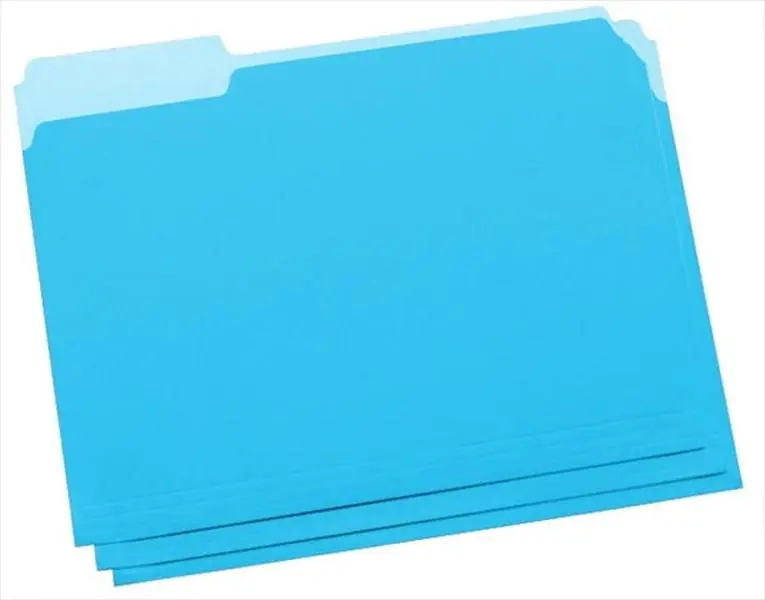 School Smart 015789 11-pt Medium Weight Stock File Folder - 1-3 Cut, 2-Tone Reversible, Letter Size, Interior Lighter Shade, Greater Tab Visibility, Reduce Misfiling - Blue, Pack of 100