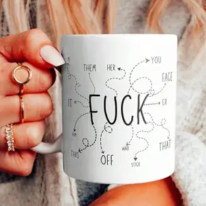 Funny White Ceramic Coffee Cup, Double-Sided Printing, Washable Reusable Coffee Mug, Birthday Present, Coworker Gag, Retired Mug, Unique Gifts For Him Her