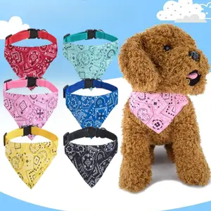 PetLuxe 6Pcs Set Pet Bibs Dog Saliva Bibs Cute Scarf Collars Cat & Dog Headband Adjustable Size Soft Comfortable Sweat-Absorbent Breathable Reusable Fits Most Small Pets Red Pink Yellow Aqua Green Royal Blue Black Christmas Gifts