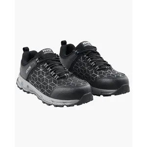 summervibes VEVOR Steel Toe Shoes for Men, US Size 11 Wide, Mens Cushion Sport Safety Toe Athletic Work Shoe, Indestructible Safety Sneakers Lightweight, Breathable Industry Construction Work Shoes, Black, Footwear, Wide Width