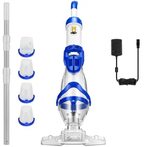 [Summervibes] VIVOHOME Handheld Pool Vacuum Cordless Cleaner Powerful 40W Motor 19GPM Suction Long-Run 75min Battery, 2.6L Visible Filter, Adjustable 8.2FT Pole for Above Ground & In-Ground Pools outdoorfun