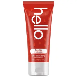 hello kids natural wild strawberry fluoride toothpaste hello kids natural wild strawberry fluoride toothpaste