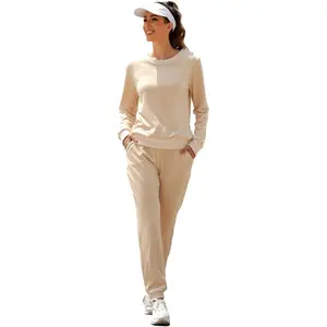 track Suits for Women Set Velour Sweatsuits 2 Piece Jogging Suits Loungwear Velvet Sweatpants with Pockets
