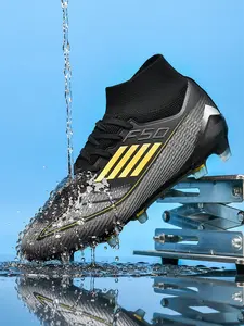 Breathable Football Shoes Fg/ag Long Nails Artificial Grass, Anti-Slip Sporty Sneakers, Durable Tpu Sole, All Seasons Outdoor Sports Shoes, Football Boots, Football Field Boots, Soccer Shoes, Soccer Cleats
