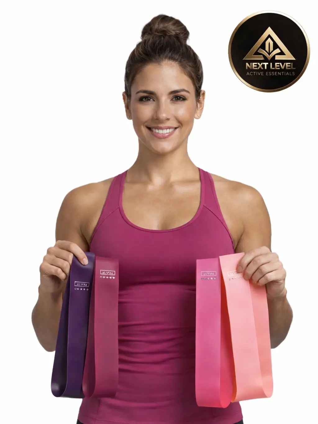 Yoga Resistance Band TPE Material Soft High Elasticity for Yoga Glute Squats Durable Workout Bands Pink Equipment Pink Pink