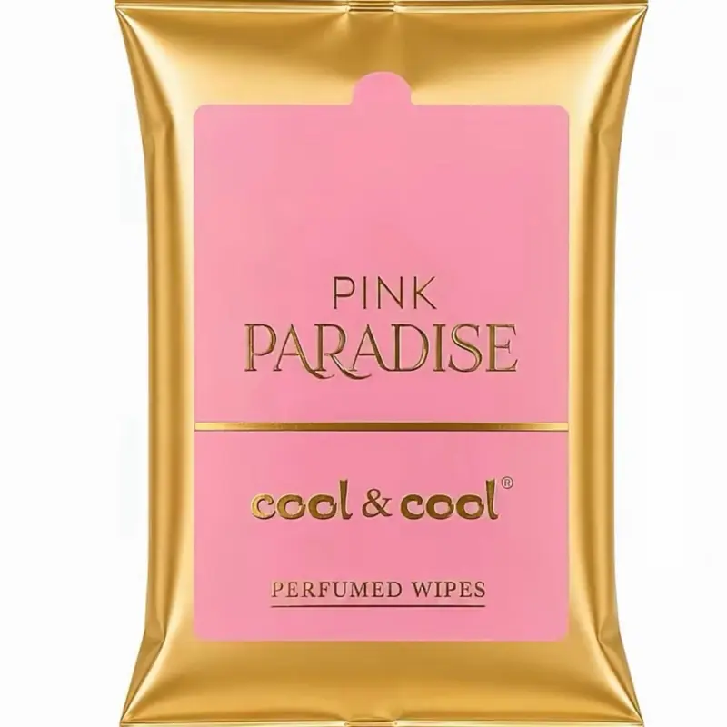 Frais et Frais  Perfumed Wipes - Pink Paradaise. Scented Body Cleansing Wipes ( 10 count ) Made In UAE Pack