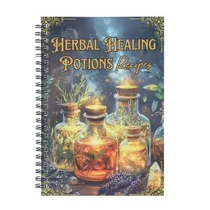 Herbal Magic Spell Recipe Booklet, Portable Witch Alchemist Notebook, Vintage Mystical Diary, Suitable for Esoteric Enthusiasts