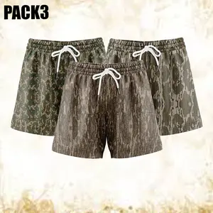 Pack 3 Camo Shorts With 5 Inch Inseam – Realistic Camouflage, Breathable, Athletic-Inspired Design – Ideal for Gym, Daily Wear, Outdoor Activities – Perfect Gift for Dad, Beloved Son, and Sports-Loving Friends