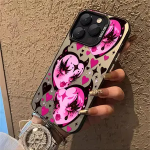 Pink Devil Heart Vintage Cute Soft TPU Cellphone Case - Shockproof Protection for iPhone 17/17E,16/16E,15,14,13,12,11,X,XS,XSMAX,XR,7P,8P - Ideal Holiday Gift, Mobile Phone Tech Accessories