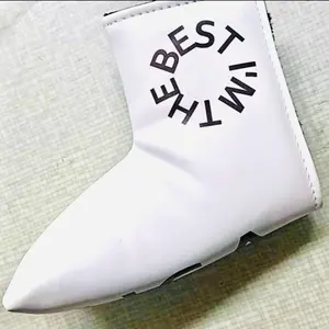 Premium Leather Golf Putter Headcover Blade Shape in Multiple Designs - Black, White, Zebra, Tiger, Tagu equipment