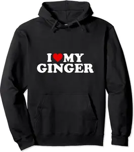 I Love My Ginger Redhead - Red Heart Hoodie | Unisex Hooded Sweatshirt