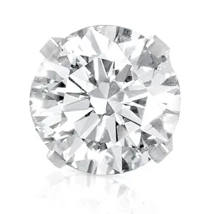 1/3ct Diamond Screw Back 14k White Gold Single Stud Earring