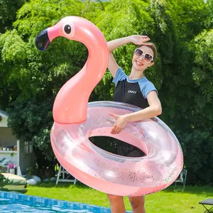 Flamingo Swimming Pool Float-Fun Inflatable Swimming Pool Float, Swimming Pool Pipe , Party Decoration, Summer Beach Floating Ring, Swimming Ring, Floating Raft, Recliner