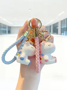 Handmade Resin Unicorn Keychain Set, Cute Colorful Tail, Personalized Design, Ideal Gift for Women and Kids, Car Key Chain, Phone Strap, Keychain For Bags, Valentine's Day, lovers, Bag Charms, Keychain Kawaii