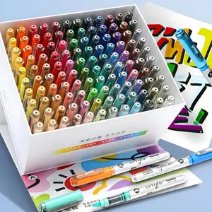 Acrylic Paint Marker Set, Brush Tip Acrylic Paint Pen, Waterproof Acrylic Brush Marker for Canvas, Wood, Stone, DIY Crafts