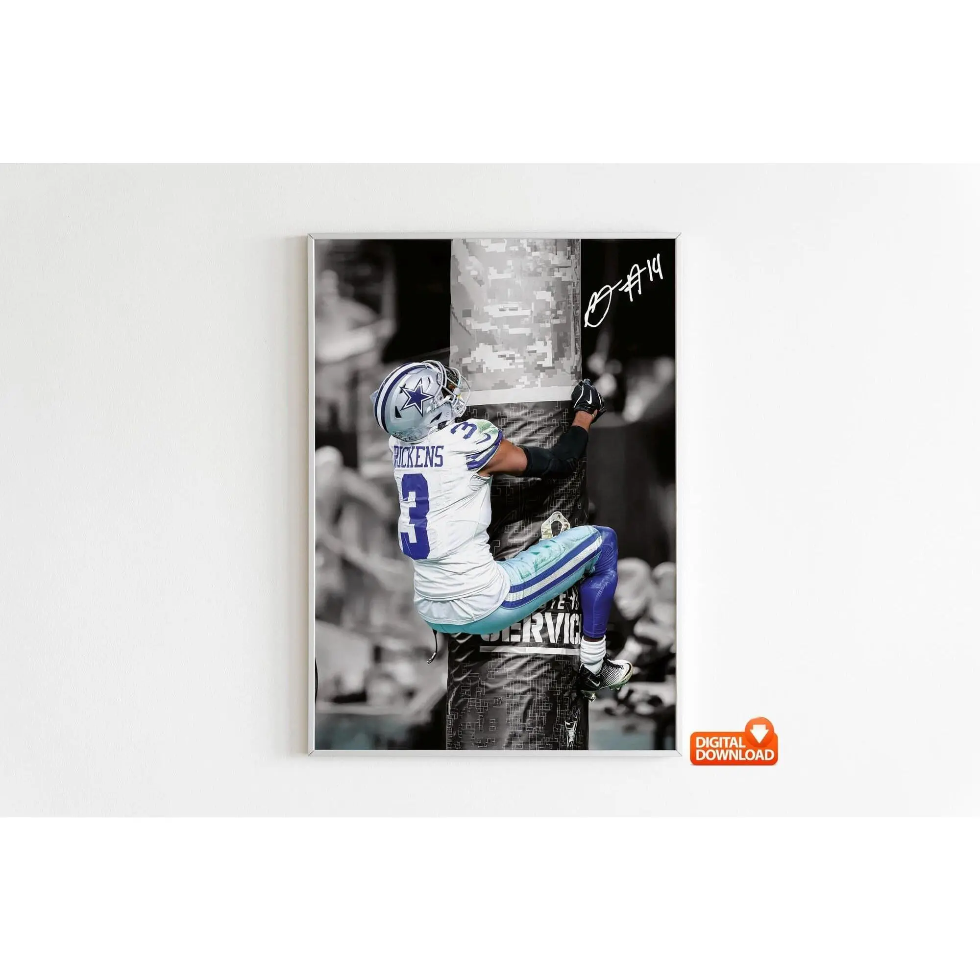 George Pickens Poster, Signed Football Poster, Best Gift For Fans( Unframed - Print Only )