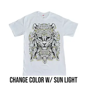 Jaguar Magic White Change Color T-Shirt, Men's Casual Crewneck Top