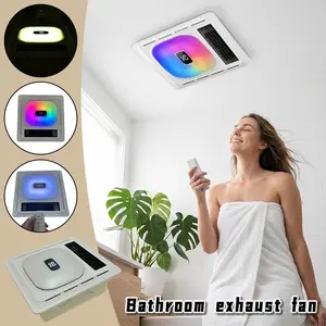 New 5-in-1 Bathroom Exhaust Fan 2 Heat Levels,7 Rgb Model,Nightlight,Bluetooth for Bathroom