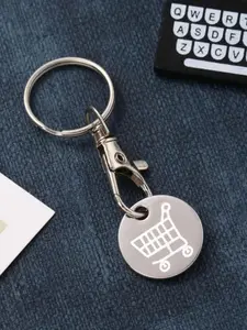 Shopping Cart Token Stainless Steel Keychain, Supermarket Trolley Unlock Key Accessory, Key Ring Decoration, Keychain For Bags, Keychain Bag Pendant, Shopping Bag Key Holder