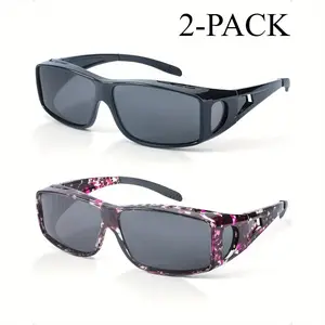 Enafad 2 Pack Fit Over for Men Women, Polarized UV400 Protection Wrap Around