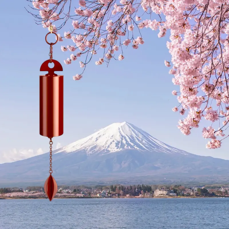 Japanese Style Furin Wind Chime - Deep Tone Metal Wind Chimes for Outdoor Garden,Zen Hanging Decor,Memorial Gift for Patio Home Decoration, unique memorial wind chime