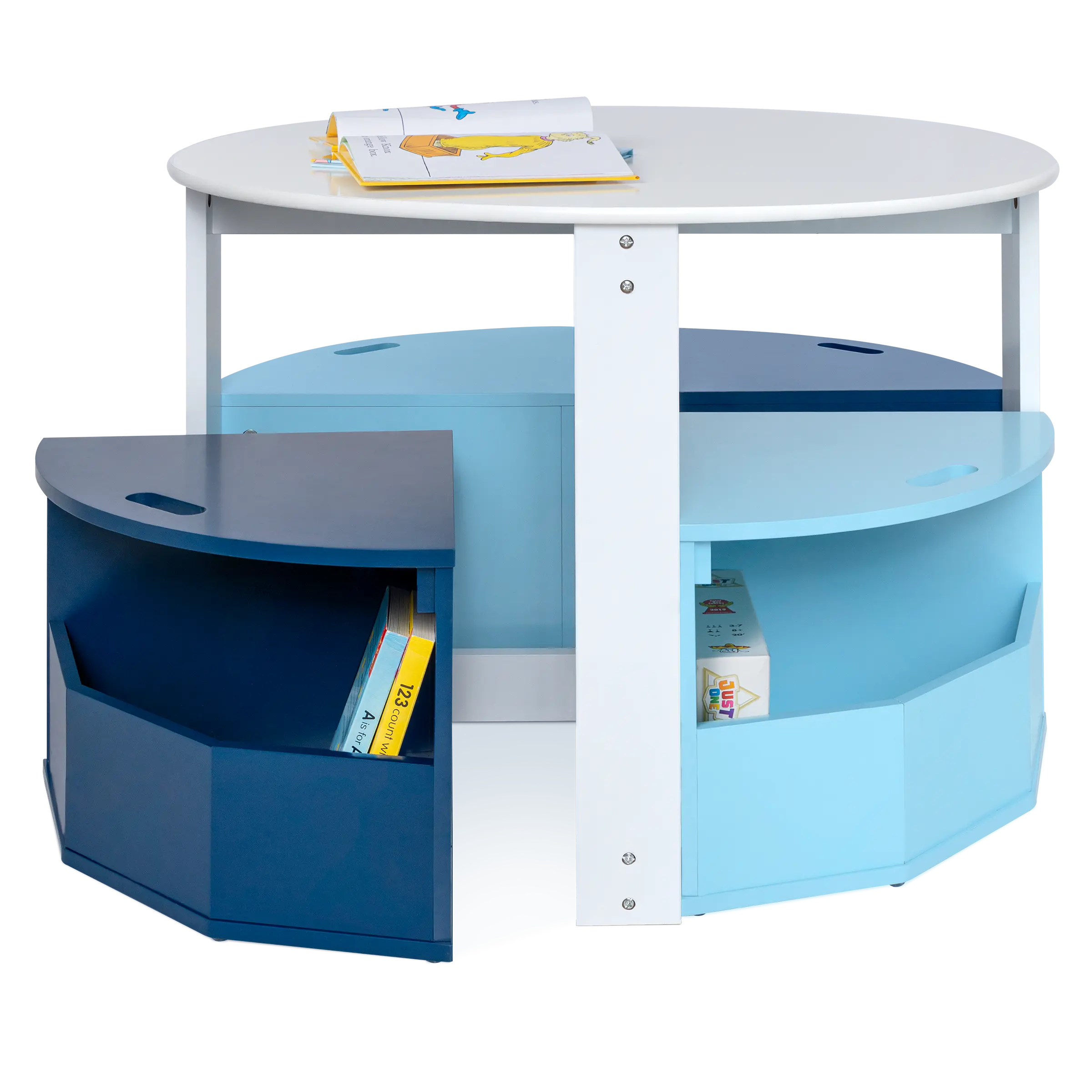 Milliard Kids Nesting Play Table and Chair Set with Storage