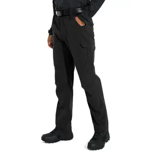 Men's Lightweight Ripstop Tactical Cargo Pants, Water Resistant Hiking Work Pants Relaxed Fit BlackGift