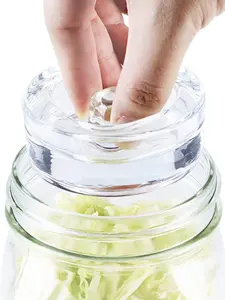 Soligt 4-Pack Glass Fermentation Weights with Easy Grip Handle, Fermenting weights for Wide Mouth Mason Jars, Fermentation Glass Weight, Containers Kitchen, Canister Utensils, Kitchen Utensils #SummerVibes