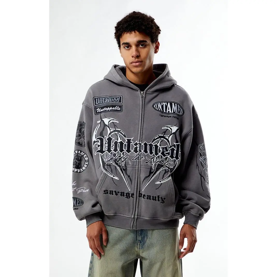 Pacsun Men's Untamed Full Zip Hoodie Pacsun Men's Untamed Full Zip Hoodie